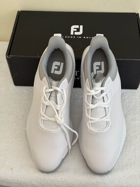 FootJoy Mens ProLite 56924 Golf Shoes Size 9.5  Wide White/Gray